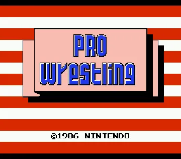 Pro Wrestling (USA) (Rev 1) screen shot title